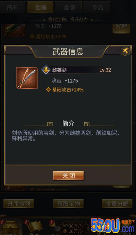《王者光辉》武器篇之雌雄剑和大帅旗